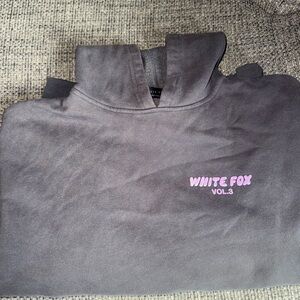 White Fox Gray Hoodie
